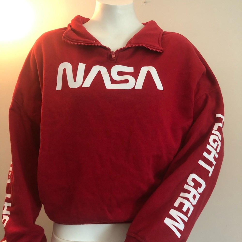 Hyper Space Red NASA flight crew half zip